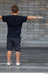 Whole Body Man T poses White Casual Slim Standing Street photo references